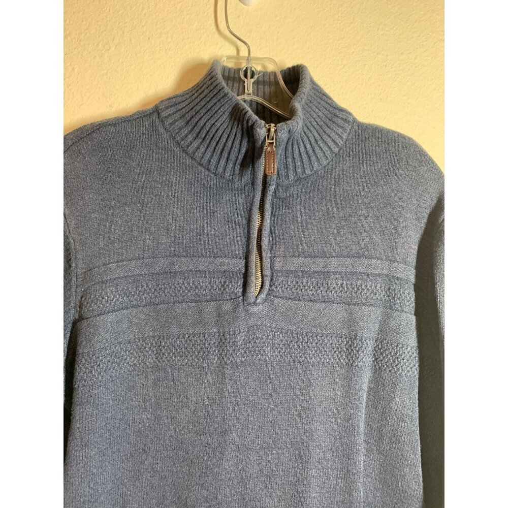 Dockers Men's Long Sleeve Knit Sweater Size Medium Blue AD7 - Picture 2 of 5